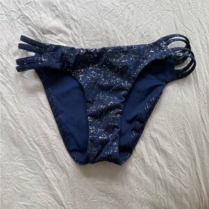 Hurley Navy Bikini Bottom with Silver Speckles